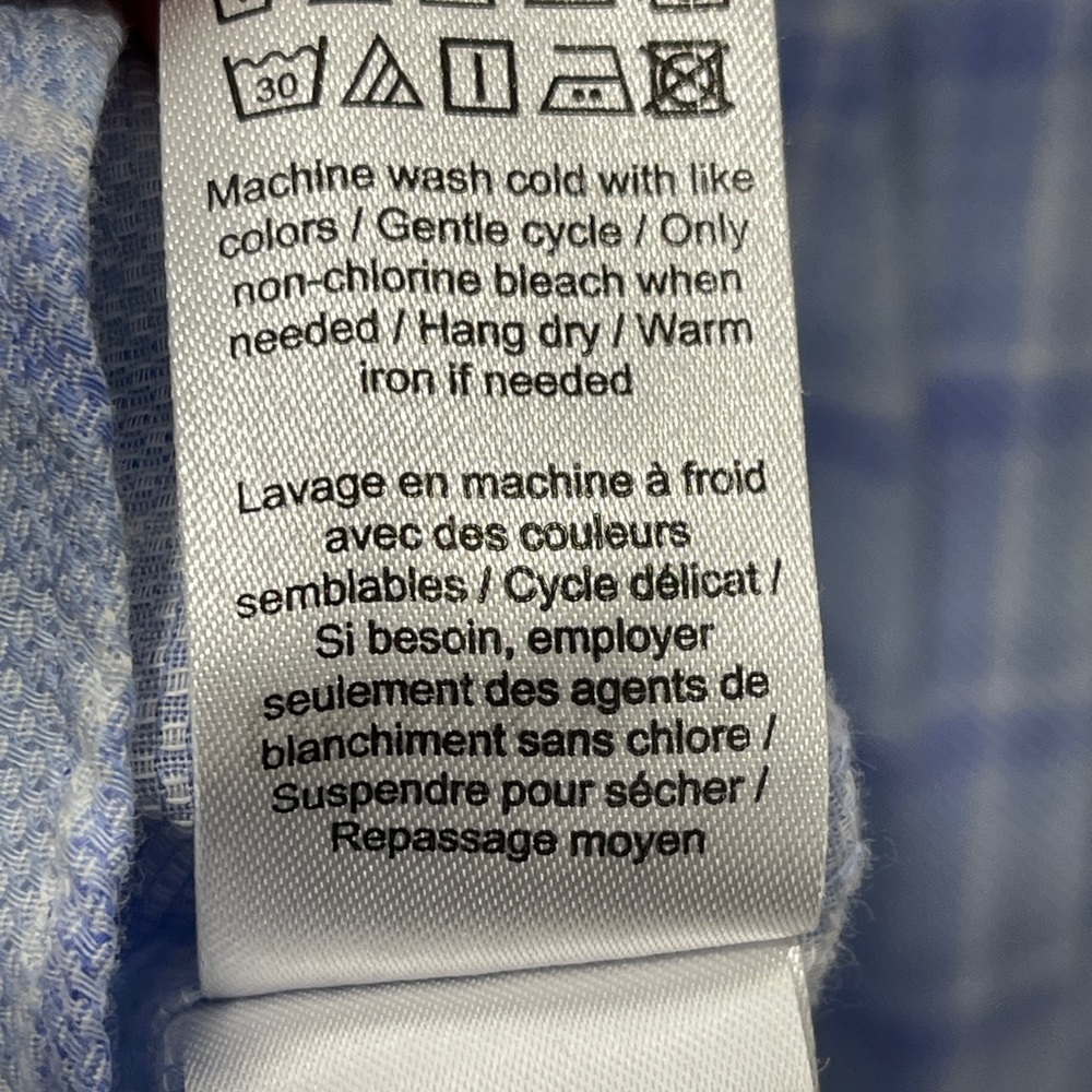 UNTUCKit Men's Button Up Shirt Pinord Style #40649 Size Large Blue Plaid Cotton - Picture 5 of 7